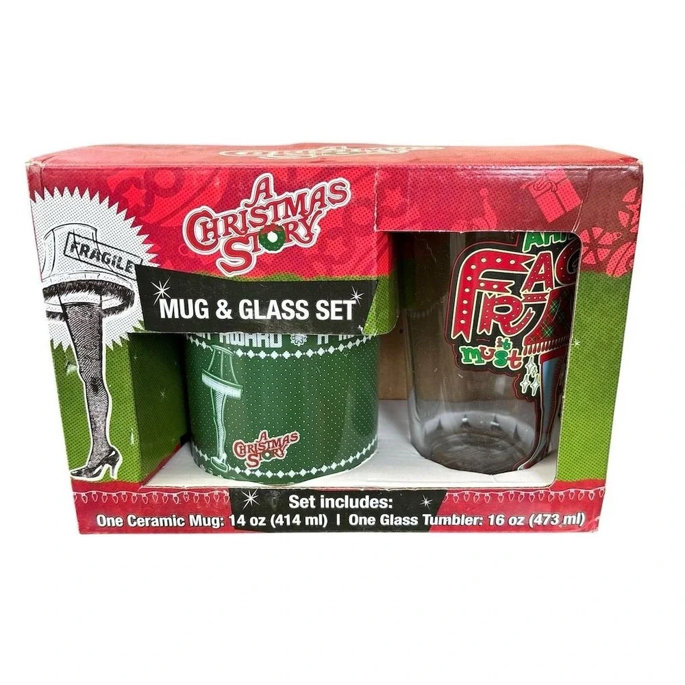 A Christmas Story Mug & Glass Set Multicolor Holiday Movie Theme